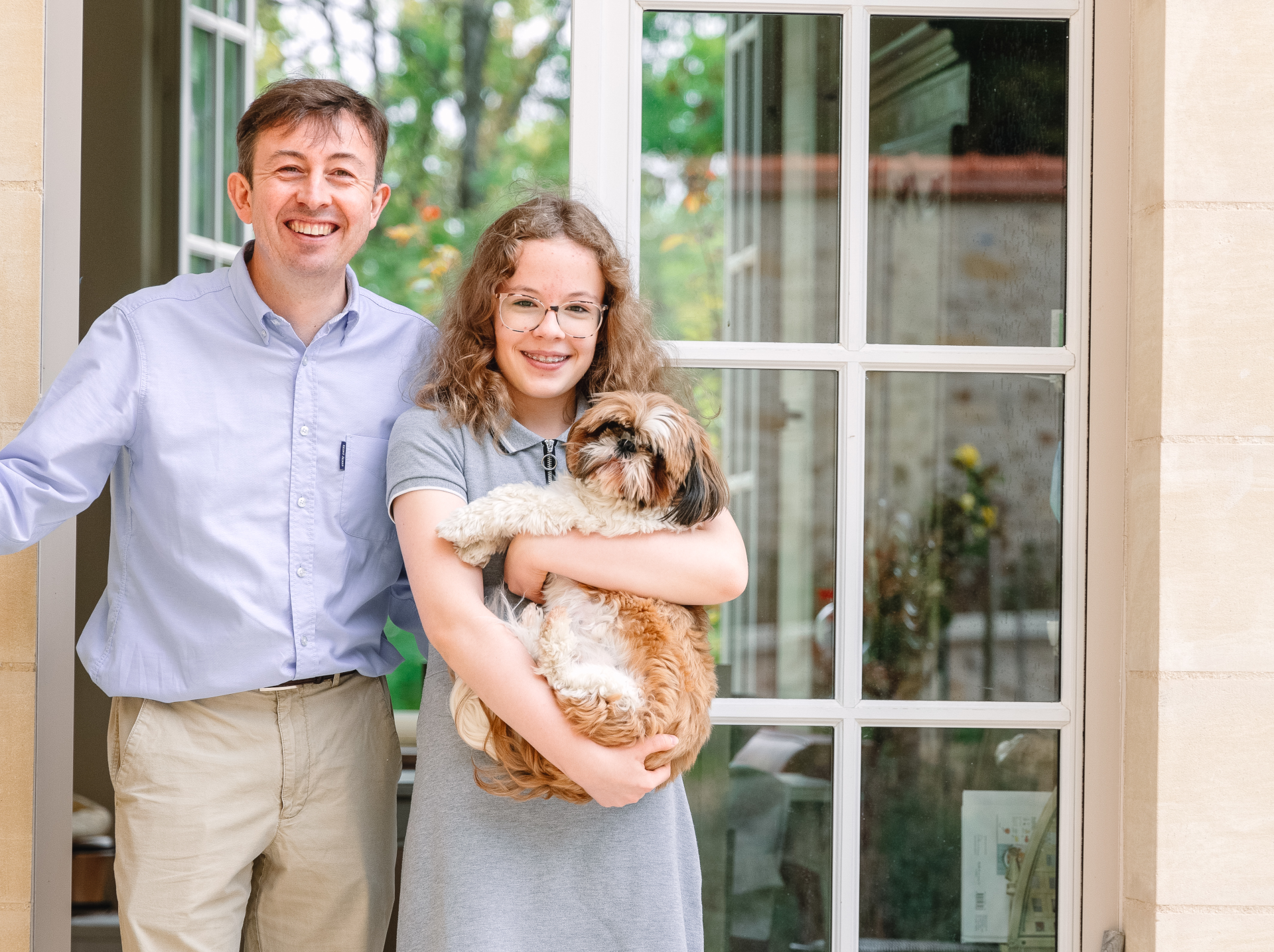 Famille Lheureux avec leur chien